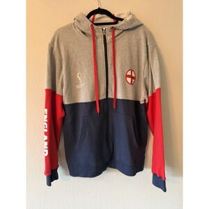 Men's 2022 FIFA World Cup Country Contrast Panel Fleece Hood‎ England Size XL